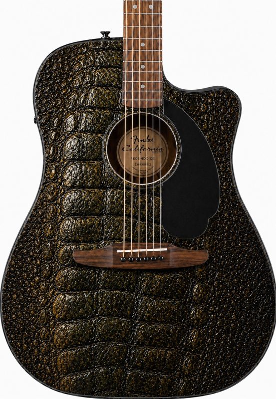 Crocodile Skin Fender Electro Acoustic Guitar