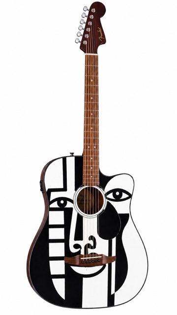 Nod to Picasso Fender Electro Acoustic Guitar - Image 5