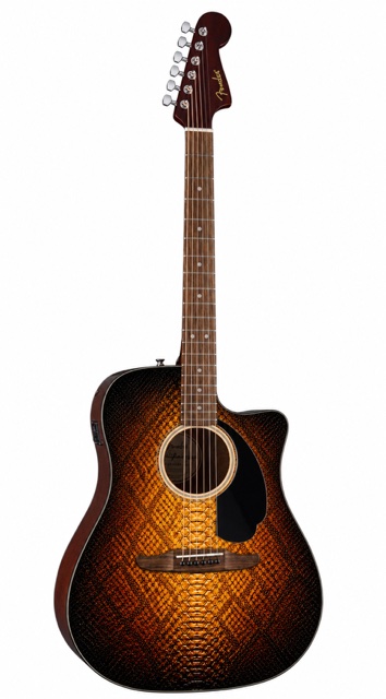 Sunburst Snakeskin Fender Electro Acoustic Guitar (Copy) - Image 7