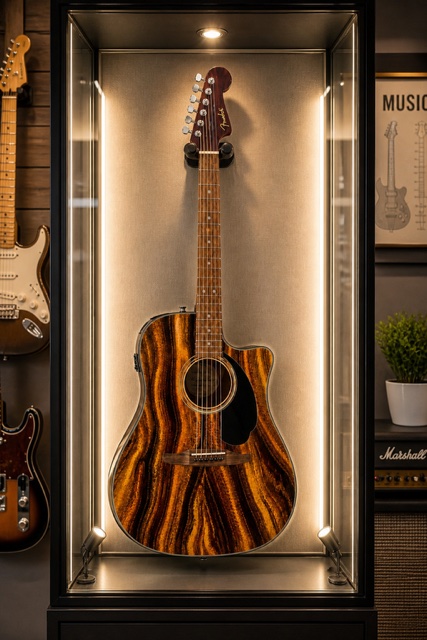 Tiger's Eye Fender Electro Acoustic Guitar - Image 7