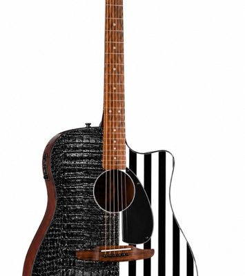 Croc & Stripes Fender Electro Acoustic Guitar