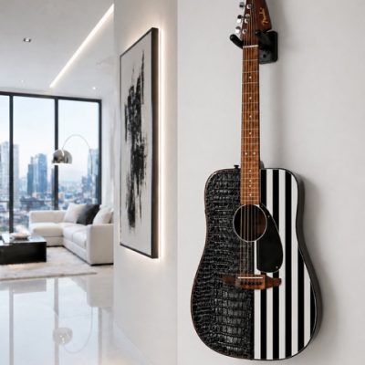 Croc & Stripes Fender Electro Acoustic Guitar