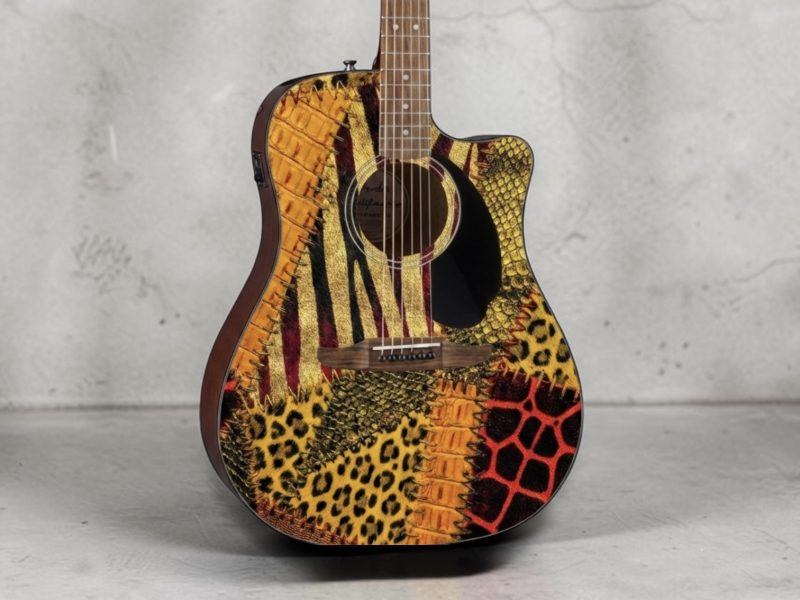 Patchwork Skins Fender Electro Acoustic Guitar