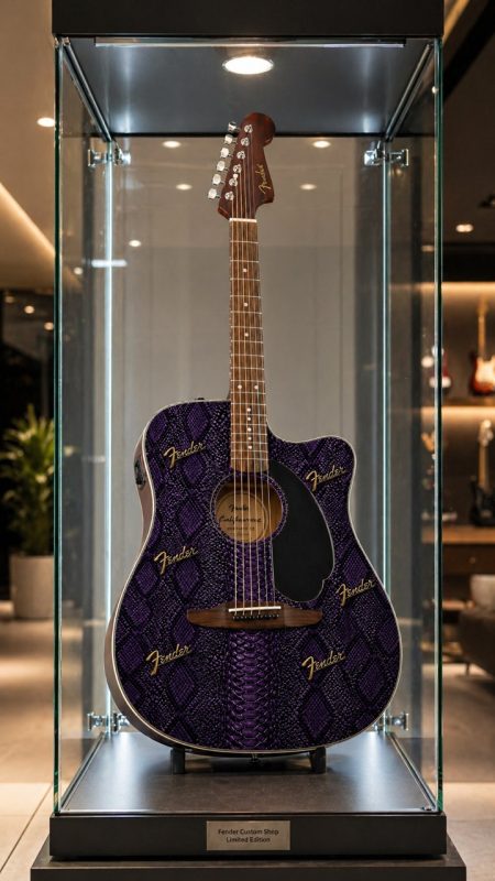Purple Fender Electro Acoustic Guitar PURPLE - Image 5