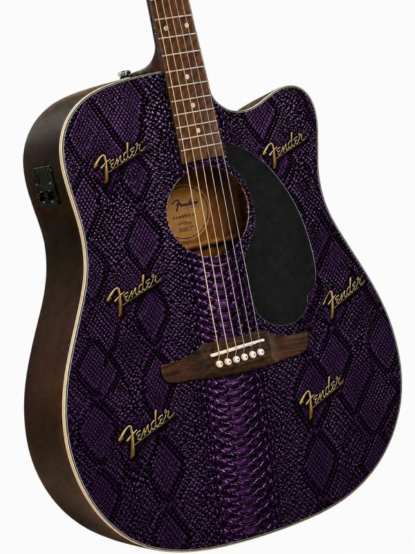 Purple Fender Electro Acoustic Guitar PURPLE