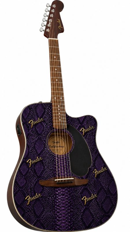 Purple Fender Electro Acoustic Guitar PURPLE - Image 6