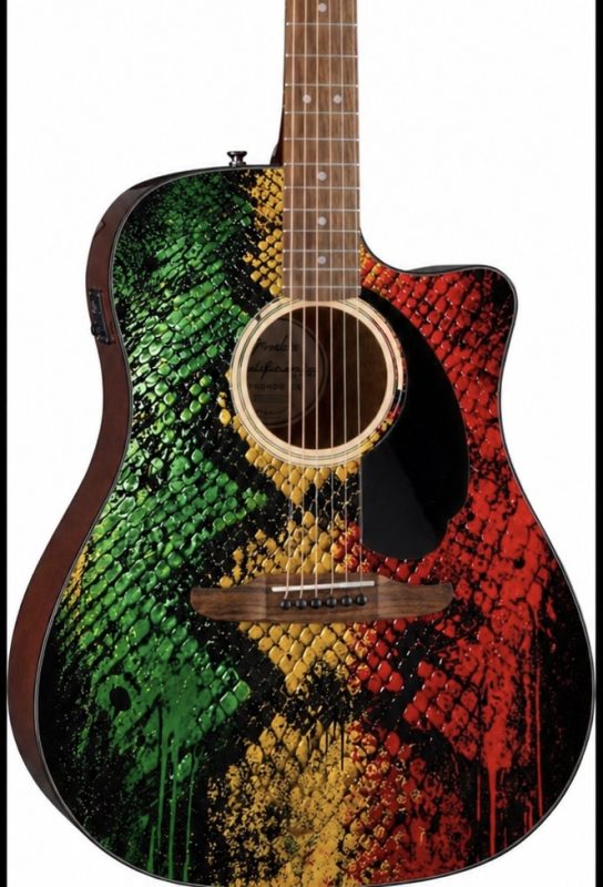 Reggae Fender Electro Acoustic Guitar