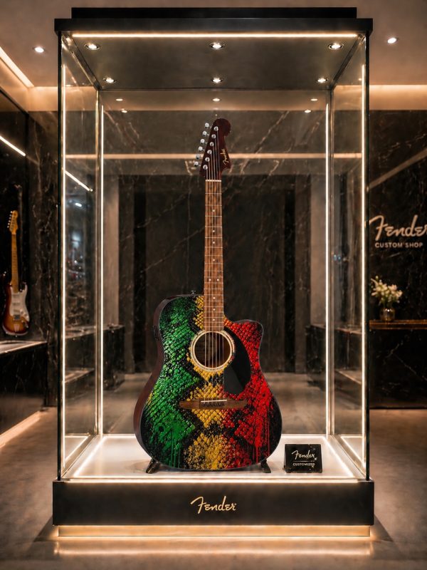 Reggae Fender Electro Acoustic Guitar - Image 7