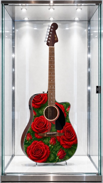 Roses Fender Electro Acoustic Guitar - Image 7