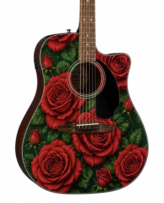 Roses Fender Electro Acoustic Guitar