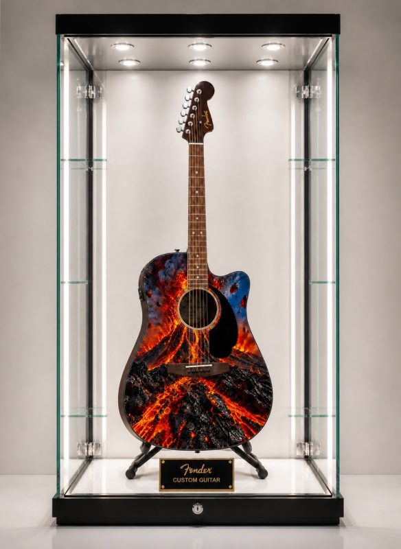 Volcano Fender Electro Acoustic Guitar - Image 2