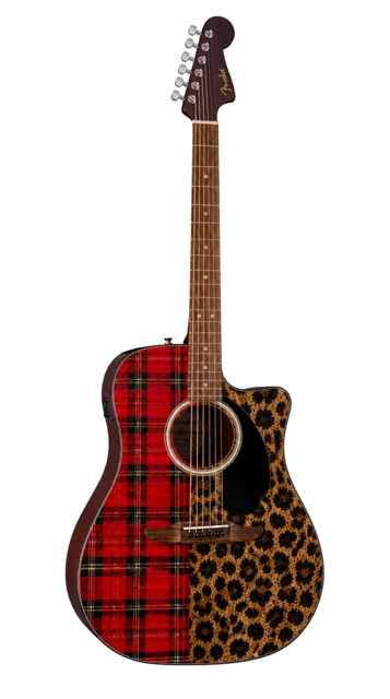 Wild Tartan Fender Electro Acoustic Guitar - Image 9