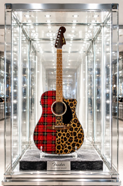 Wild Tartan Fender Electro Acoustic Guitar - Image 8